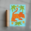 Le Tigre contemporary wall art print by Kwonny - sold by DROOL
