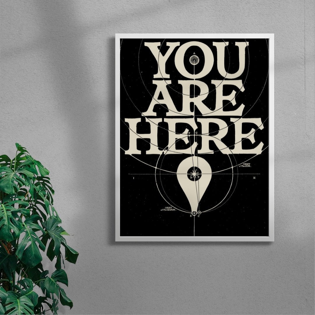 You Are Here contemporary wall art print by Pavel Ripley - sold by DROOL