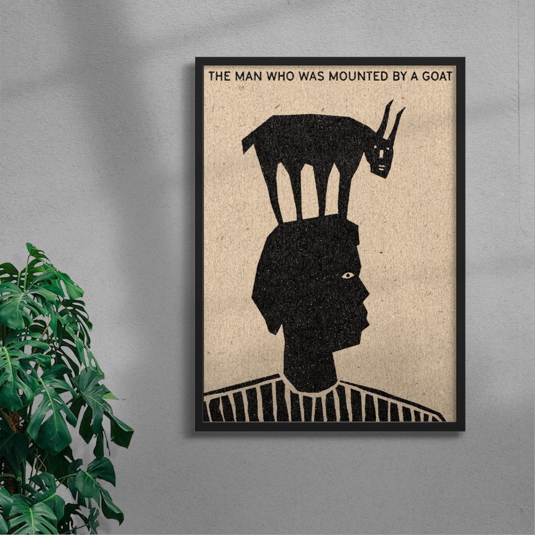 The Man Who Was Mounted contemporary wall art print by David Schmitt - sold by DROOL