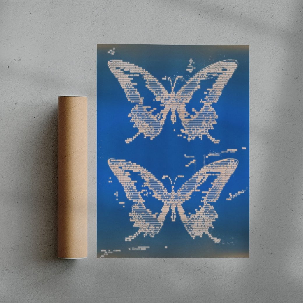 Flutter contemporary wall art print by KBAR studio - sold by DROOL