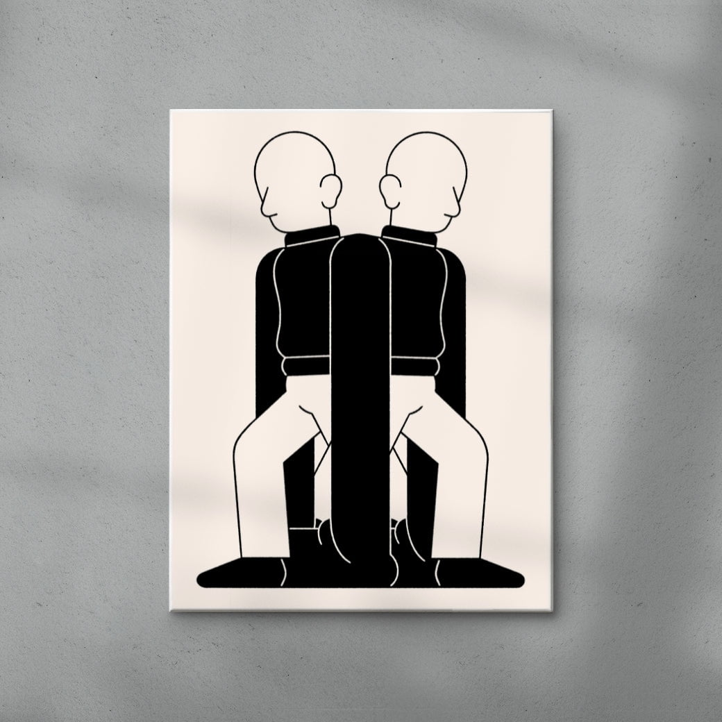 Twin Flames contemporary wall art print by Matto Jennings - sold by DROOL
