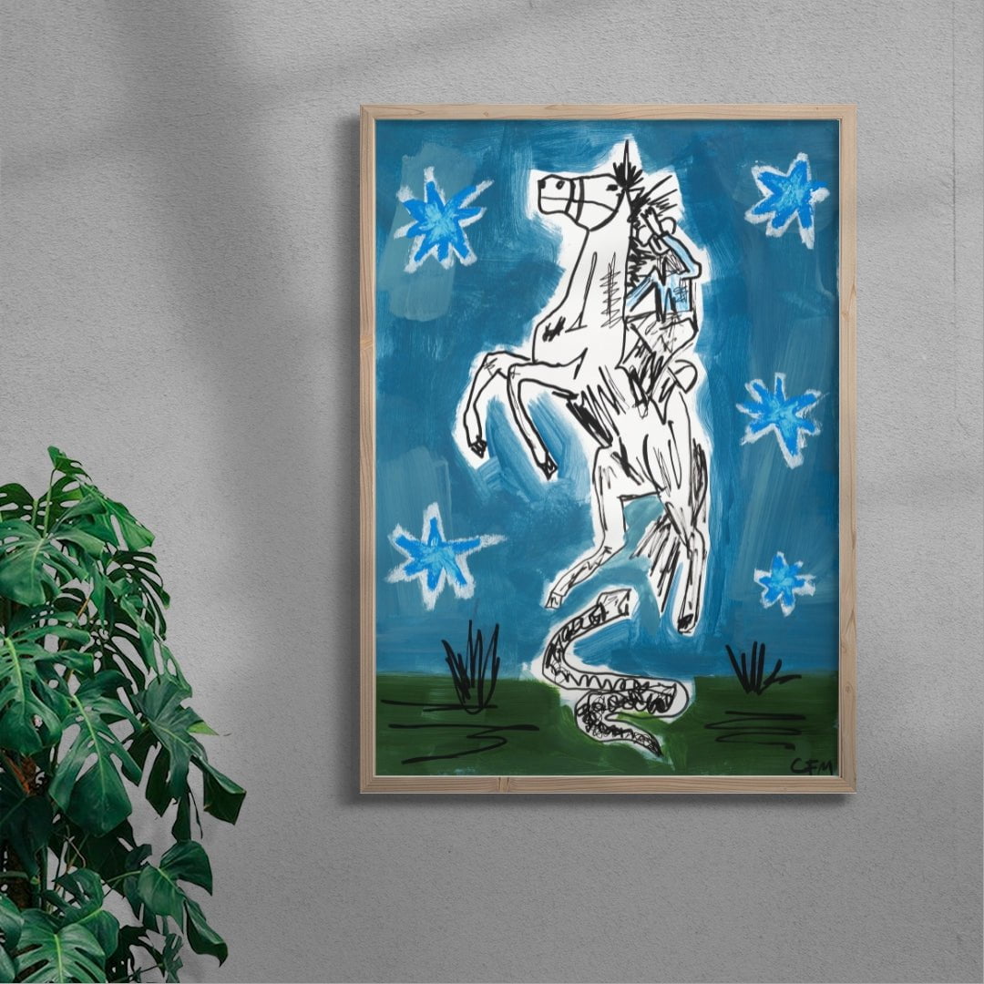 Freeze! contemporary wall art print by Caitlin Flood-Molyneux - sold by DROOL