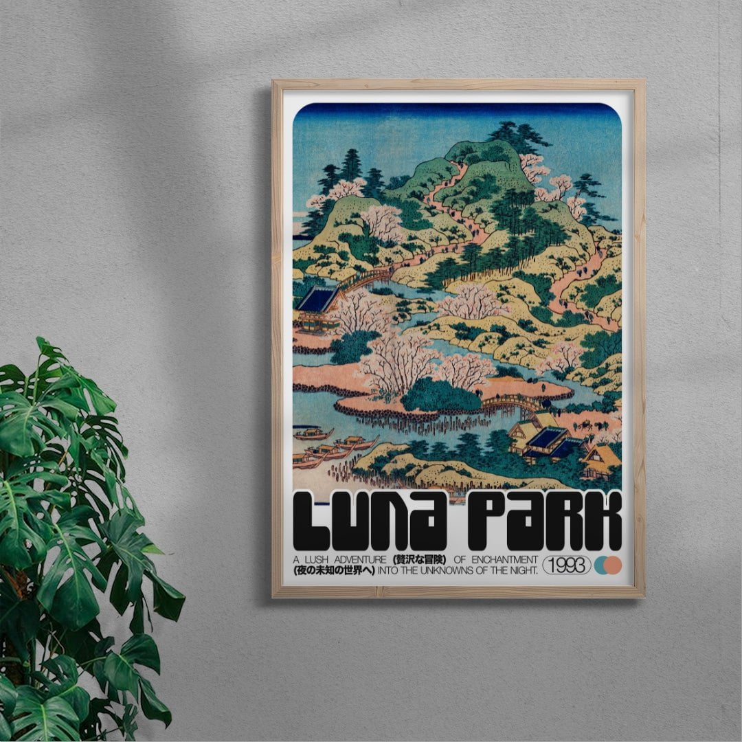 Luna Park contemporary wall art print by George Kempster - sold by DROOL