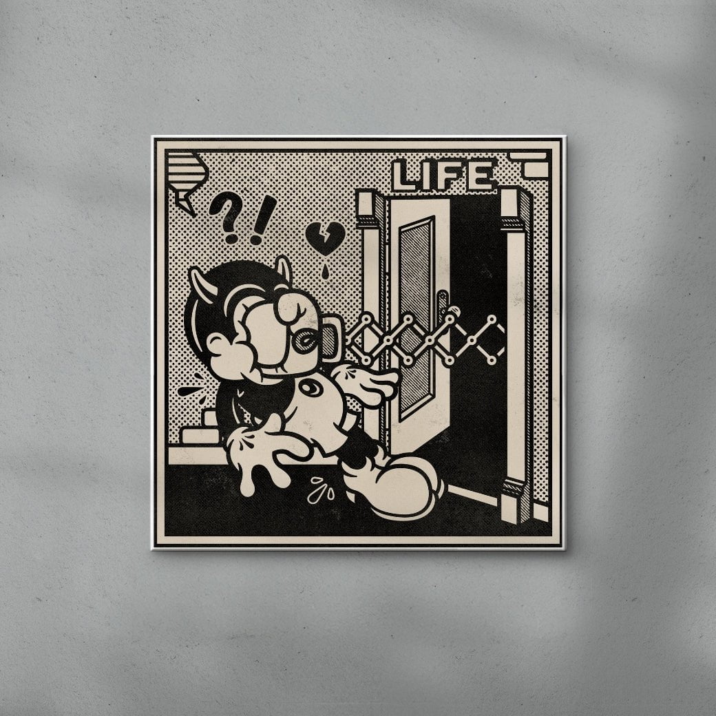 Life Lesson contemporary wall art print by Laserblazt - sold by DROOL