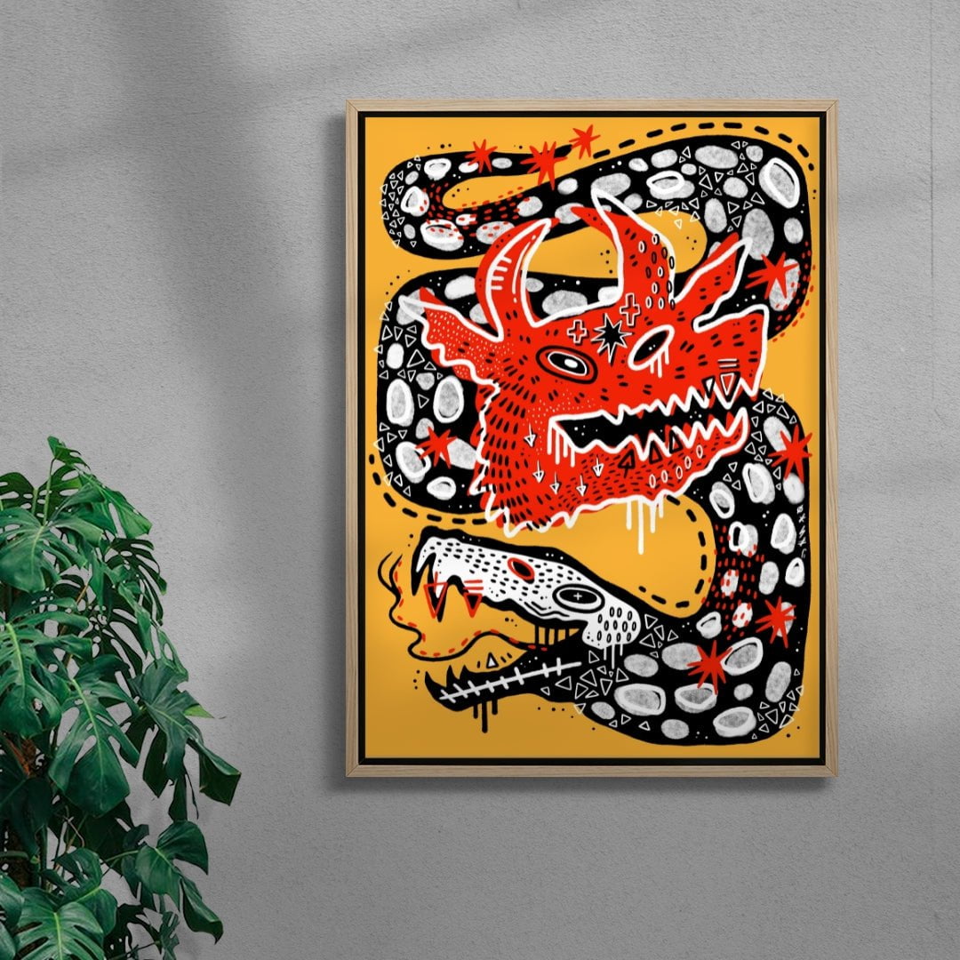 Best Friend contemporary wall art print by Kwonny - sold by DROOL