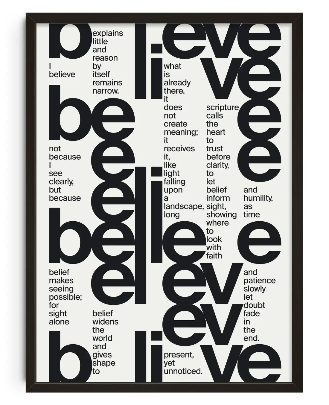 BELIEVE contemporary art print by Xtian Miller - sold by DROOL