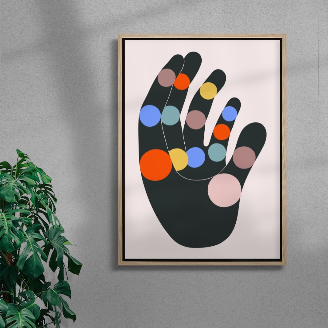 Colors Hand contemporary wall art print by David Vanadia - sold by DROOL