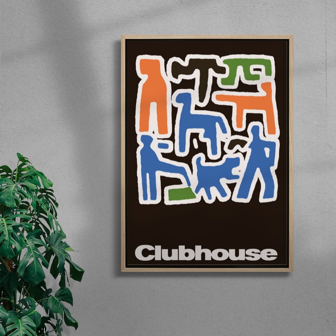 Clubhouse contemporary wall art print by Will Da Costa - sold by DROOL