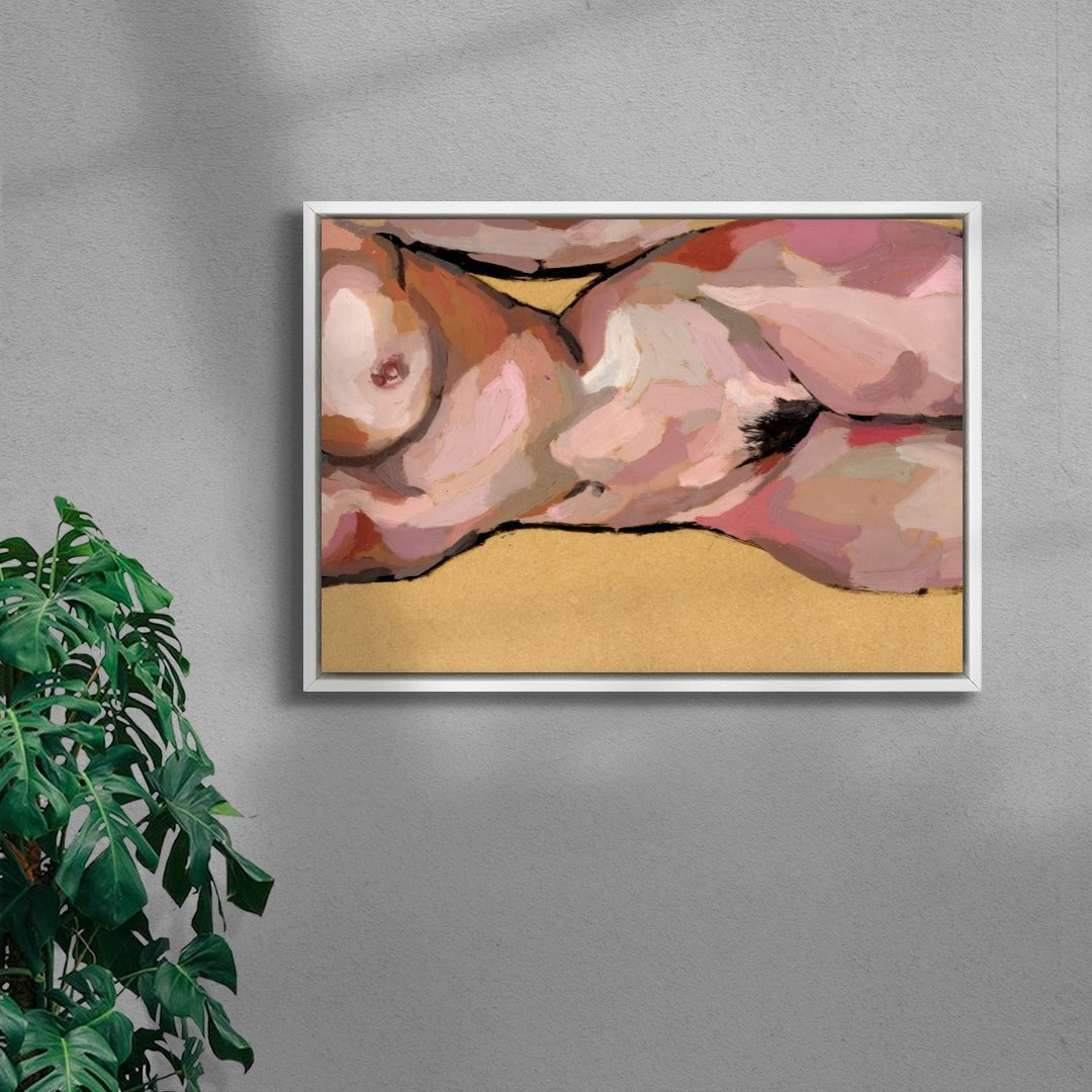 Nude Study contemporary wall art print by Sophie Goudman-Peachey - sold by DROOL
