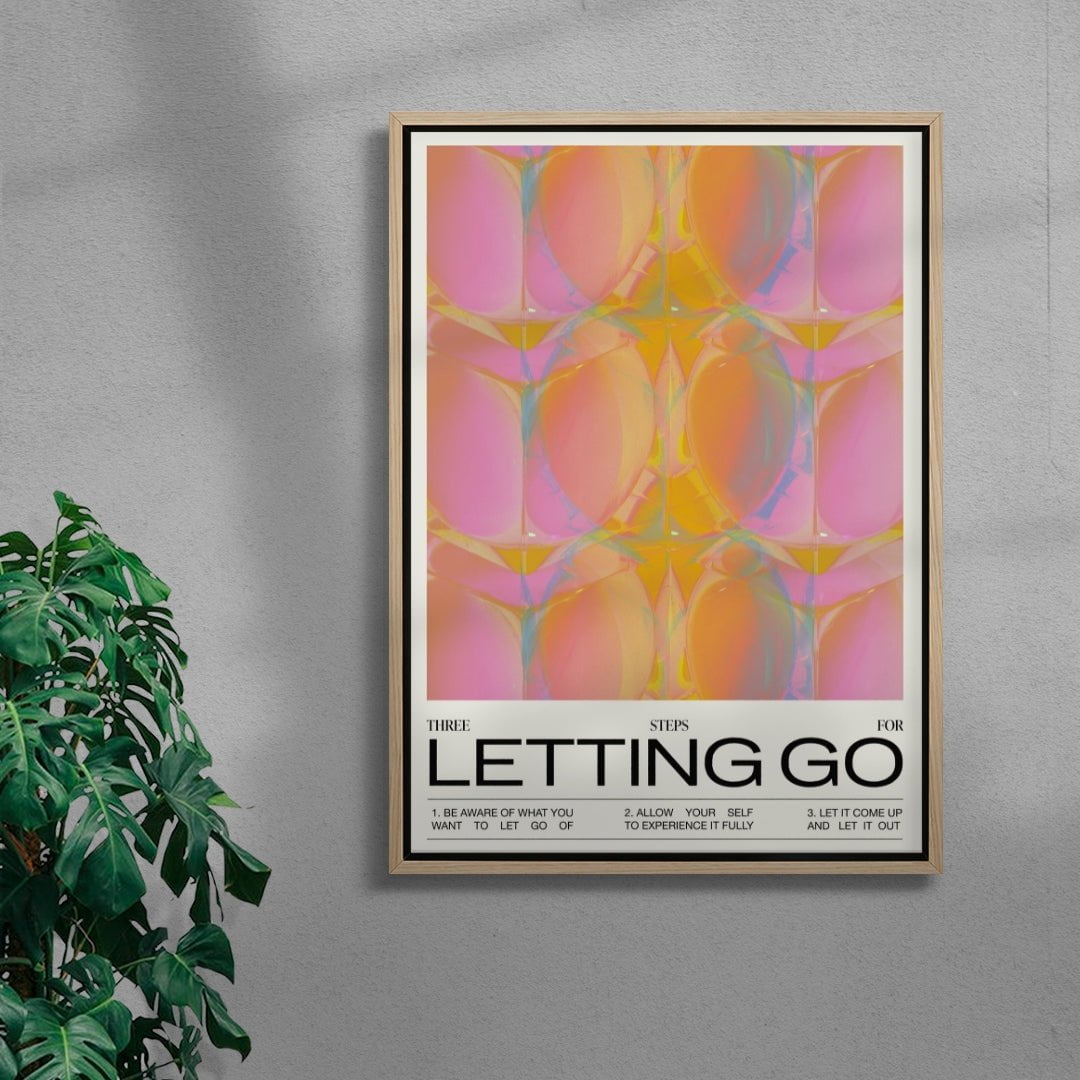 Three Steps For Letting Go contemporary wall art print by Coveposter - sold by DROOL