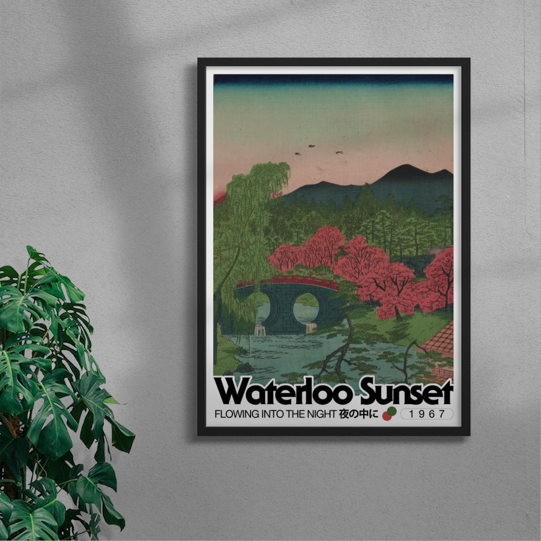 Waterloo Sunset contemporary wall art print by George Kempster - sold by DROOL