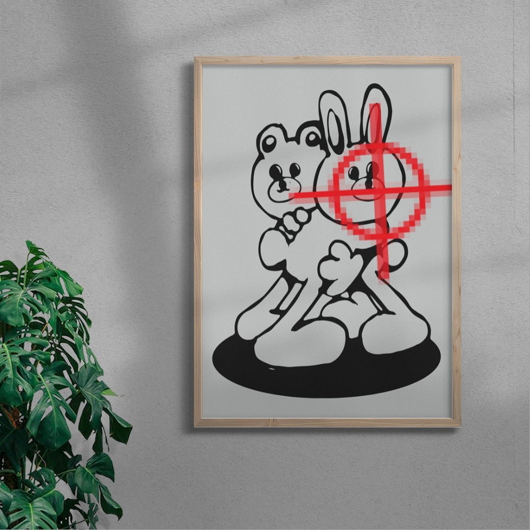 Care Bear contemporary wall art print by Sven Silk - sold by DROOL