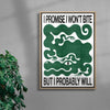 I Won't Bite contemporary wall art print by Alexander Khabbazi - sold by DROOL