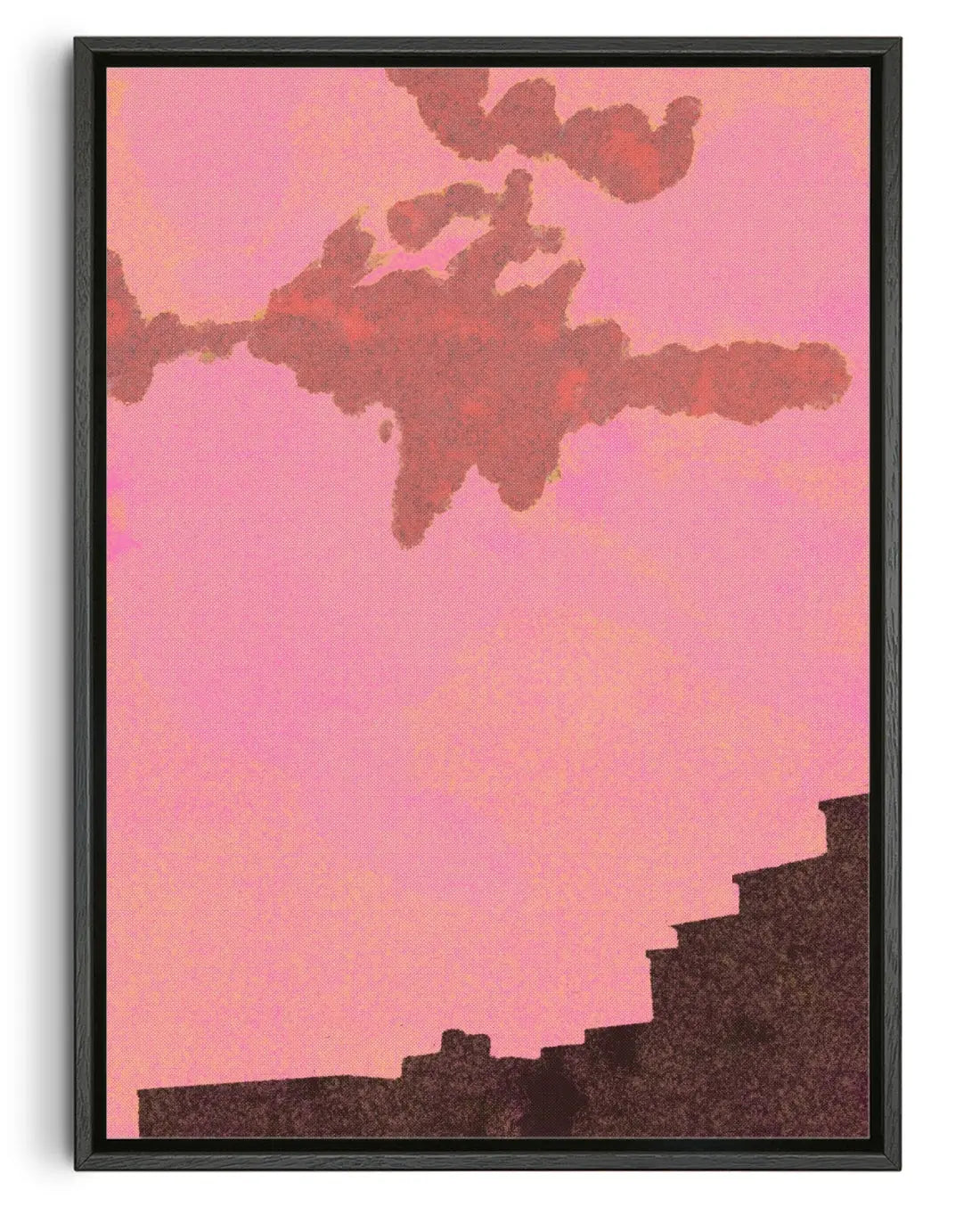 Bubblegum sunset contemporary canvas print by Lily Kong - sold by DROOL