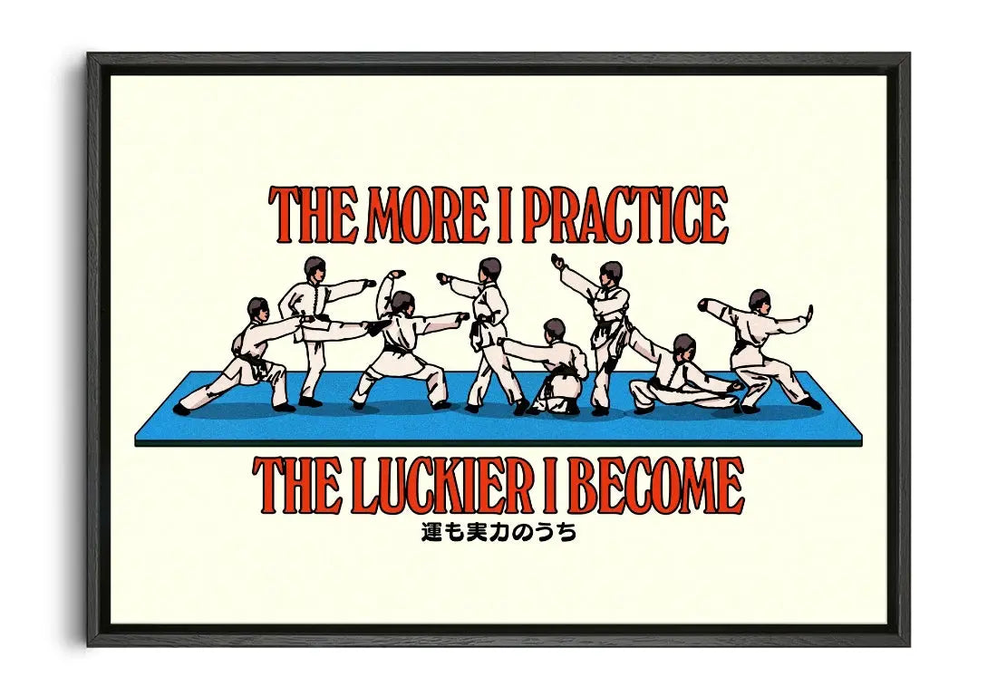 The More I Practice contemporary canvas print by Othman Zougam - sold by DROOL