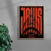 JAWS contemporary wall art print by Justyna Frąckiewicz - sold by DROOL