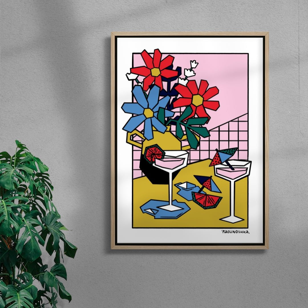 Apero contemporary wall art print by Paolinoshka - sold by DROOL