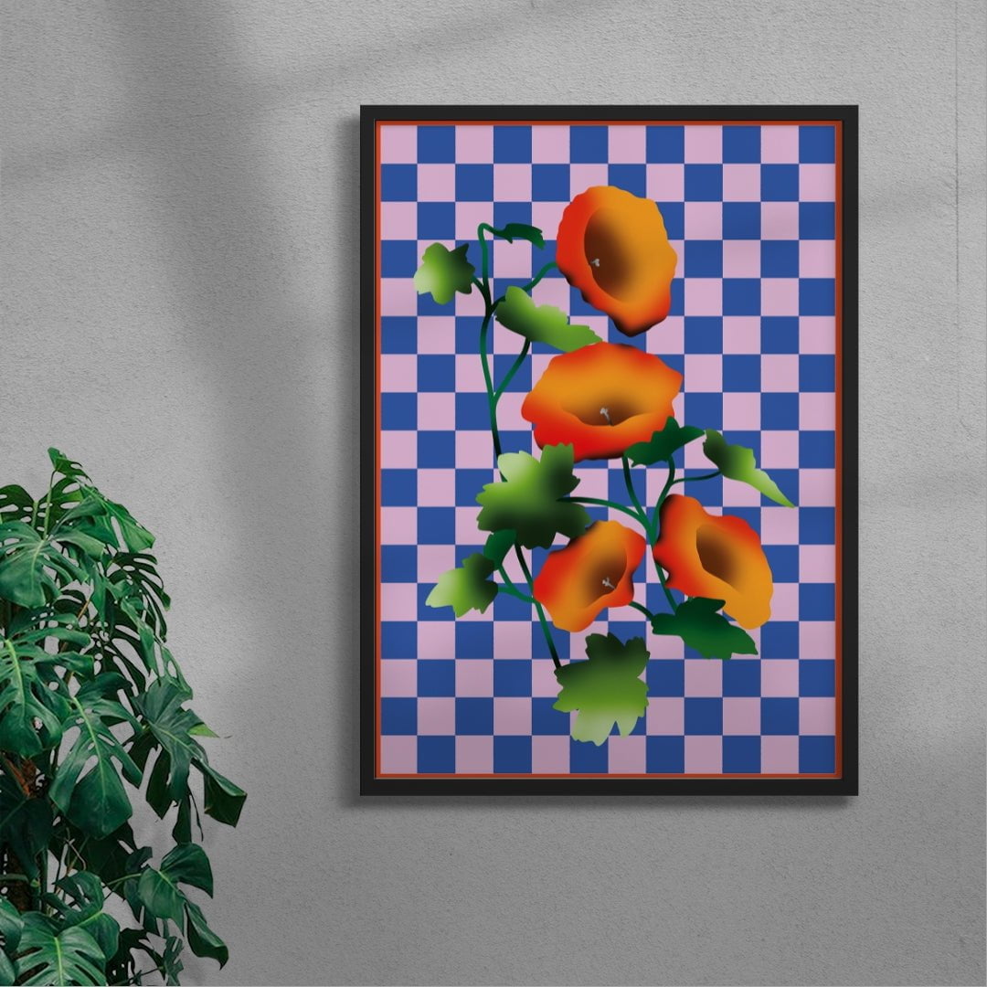 Japanese Flowers (2) contemporary wall art print by Will Da Costa - sold by DROOL