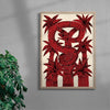 Snake In Trees contemporary wall art print by Kwonny - sold by DROOL