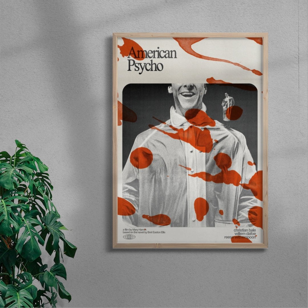American Psycho contemporary wall art print by Justyna Frąckiewicz - sold by DROOL