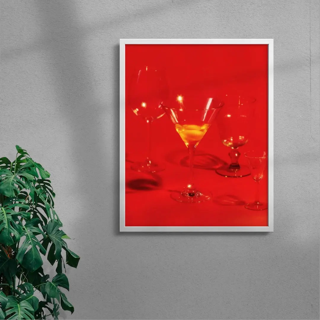 Egg Cocktail contemporary wall art print by Ilka & Franz - sold by DROOL