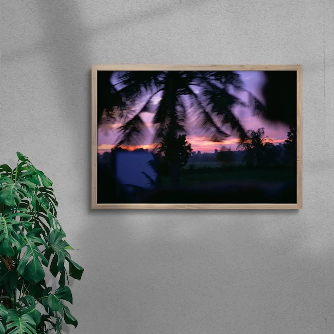 Palm Twilight contemporary wall art print by Tatjana Titimova - sold by DROOL