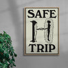 Safe Trip contemporary wall art print by Utsav Verma - sold by DROOL