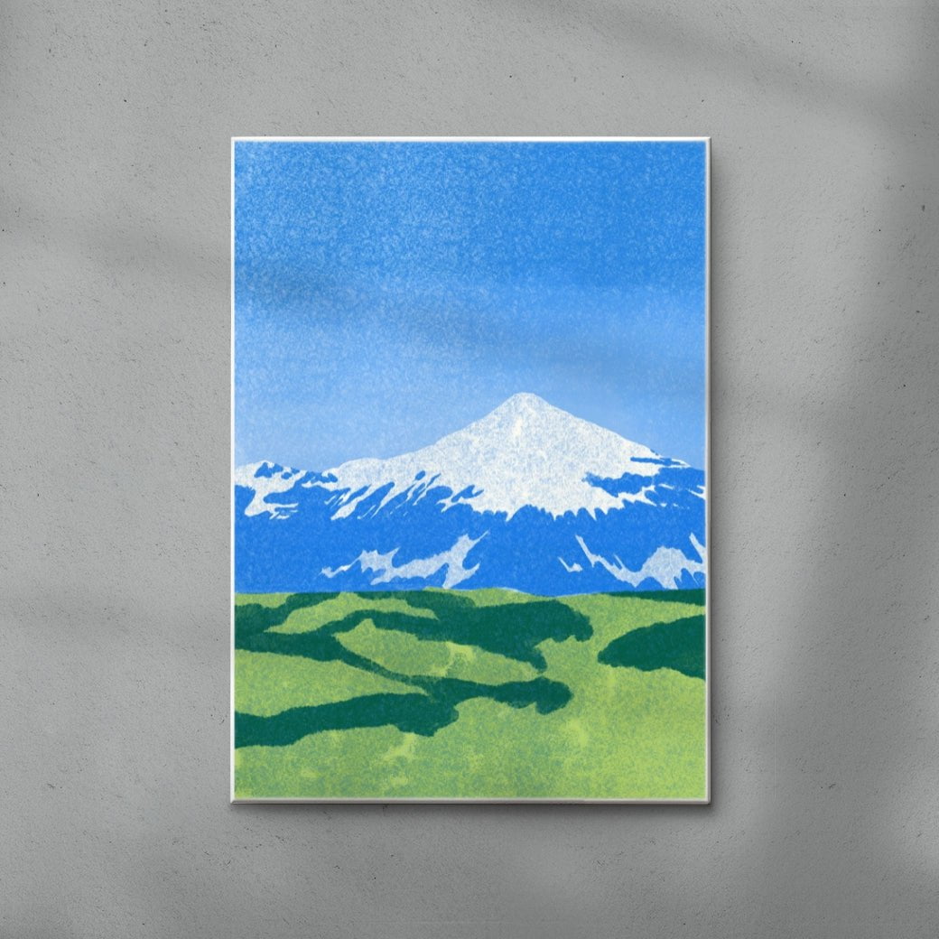Hvannadalshnúkur contemporary wall art print by Lily Kong - sold by DROOL