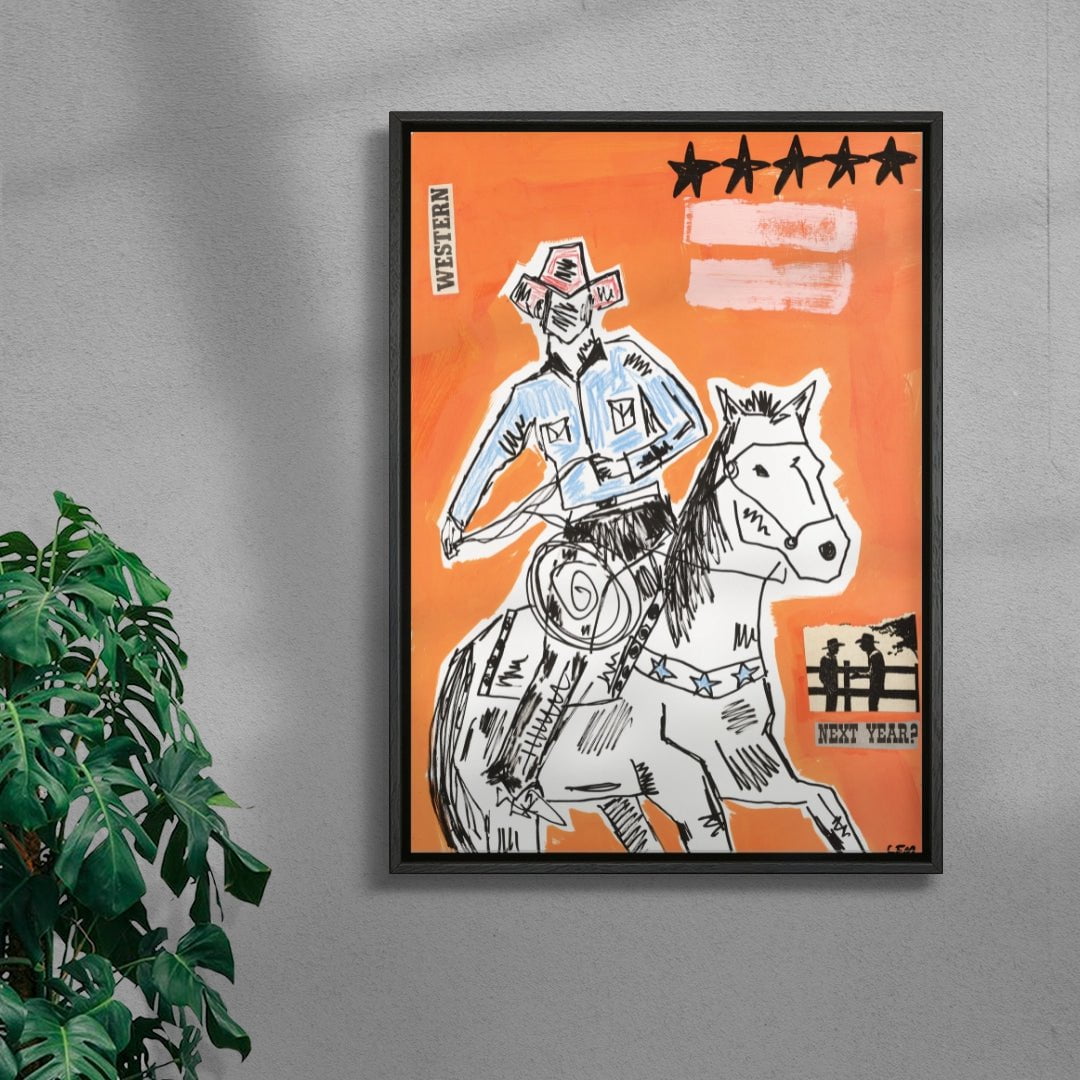 Western contemporary wall art print by Caitlin Flood-Molyneux - sold by DROOL