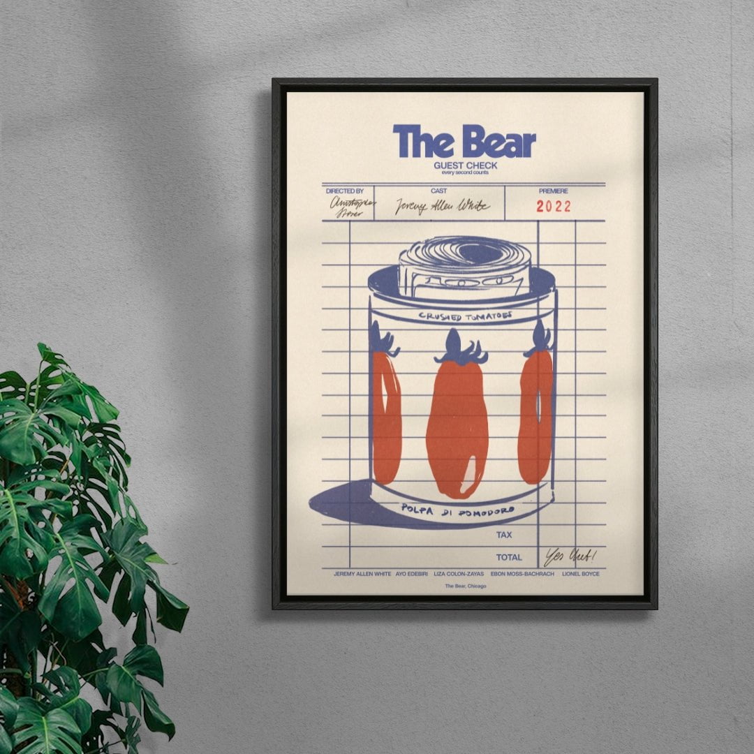 The Bear contemporary wall art print by Justyna Frąckiewicz - sold by DROOL