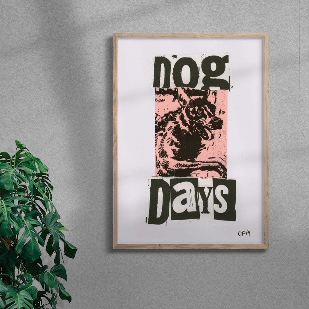 Dog Days contemporary wall art print by Caitlin Flood-Molyneux - sold by DROOL