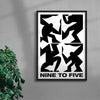 NINE TO FIVE contemporary wall art print by Konrad Grafik - sold by DROOL