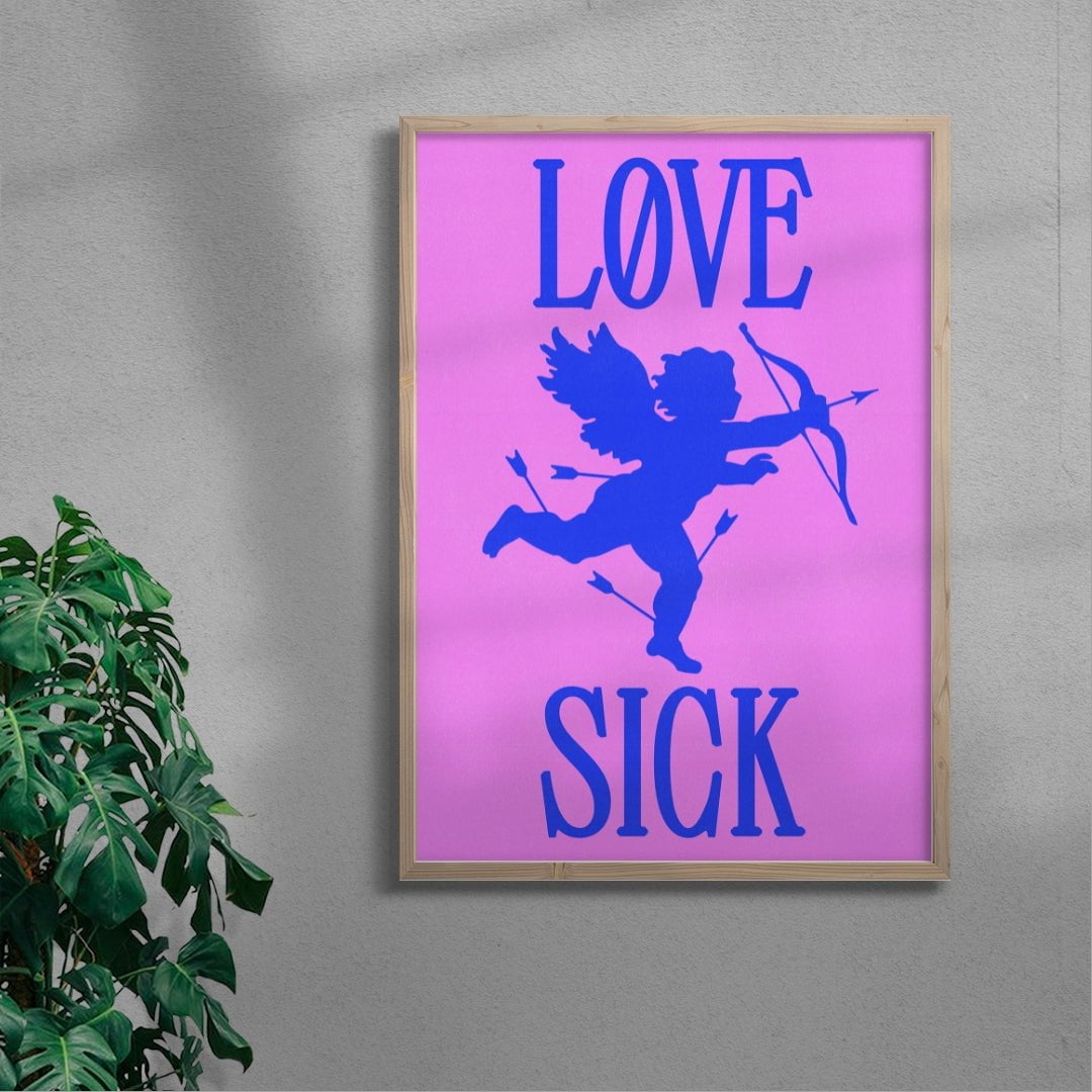 Lovesick contemporary wall art print by Utsav Verma - sold by DROOL