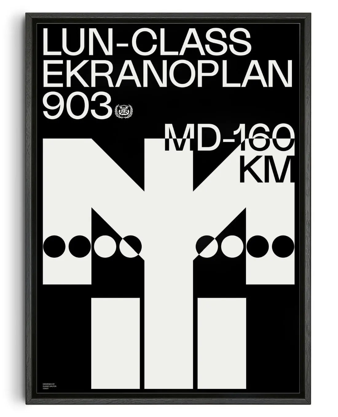 Ekranoplan contemporary wall art print by Duane Dalton - sold by DROOL