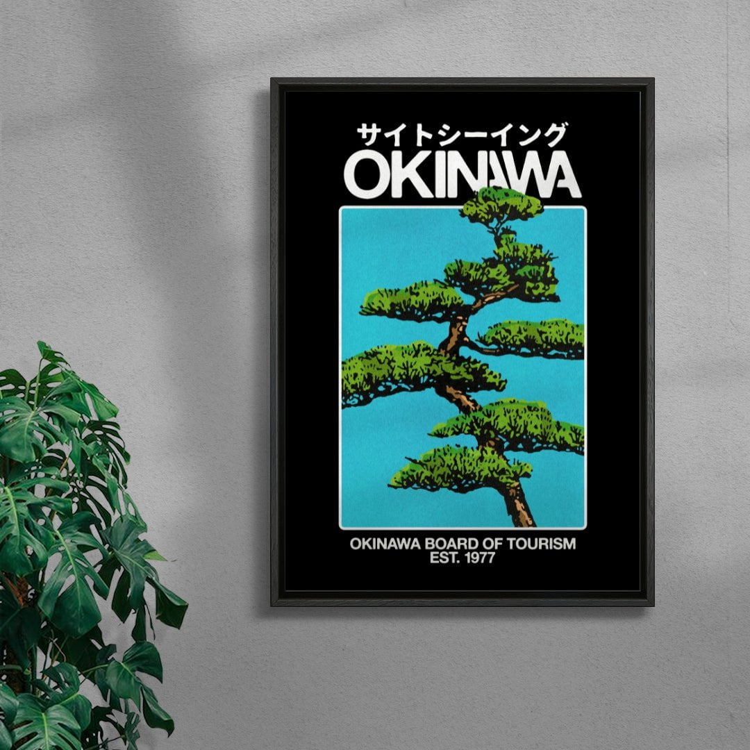 Okinawa 1 (Black) contemporary wall art print by Othman Zougam - sold by DROOL