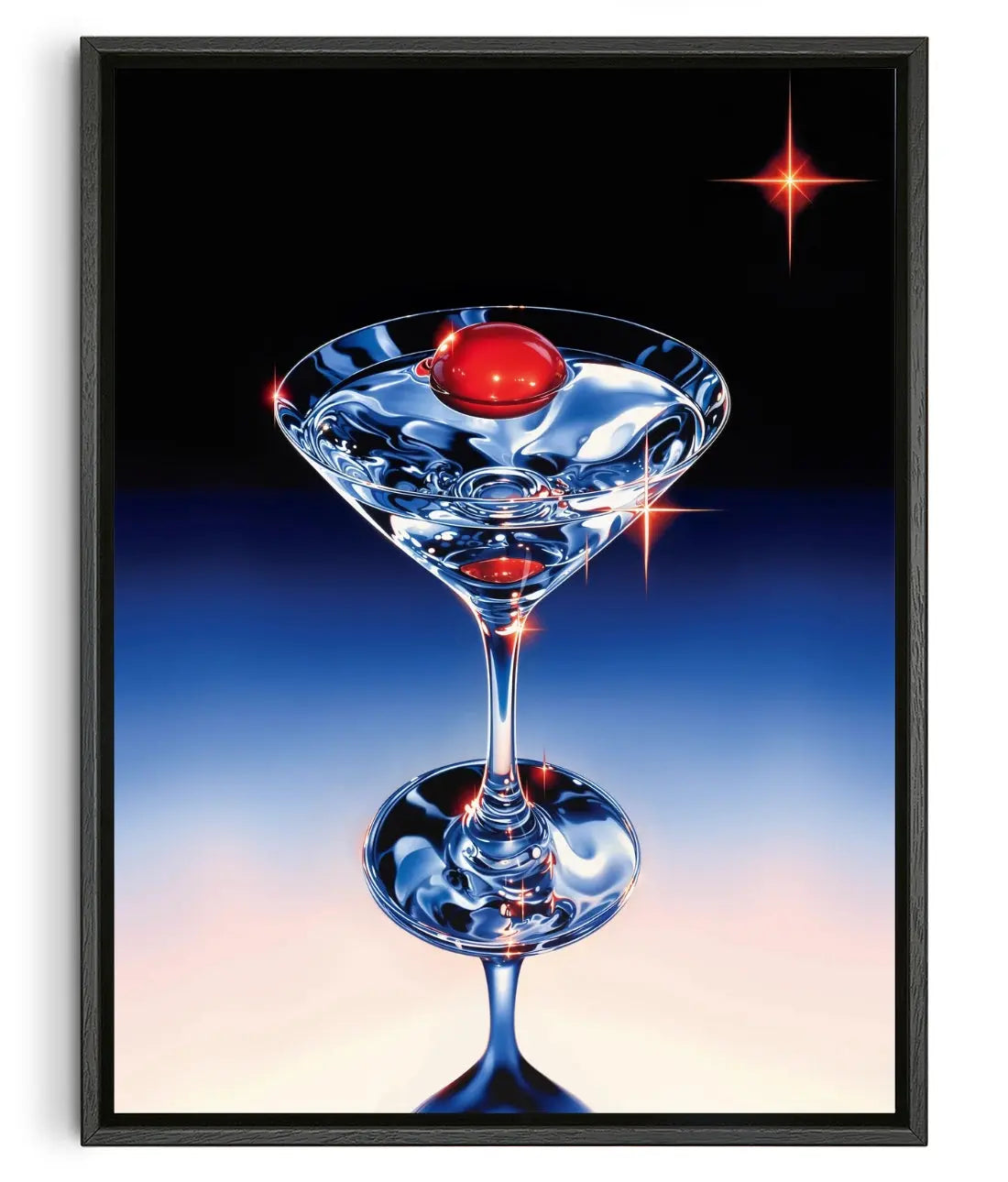 Martini Ocean contemporary canvas print by Alexander Parnassus - sold by DROOL