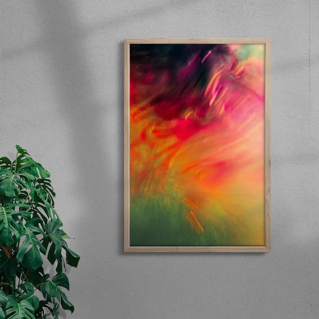 Colourful Swirl contemporary wall art print by Omar Belattar - sold by DROOL