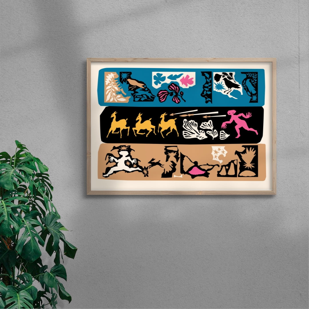 Hunting Gods contemporary wall art print by Nick Liefhebber - sold by DROOL