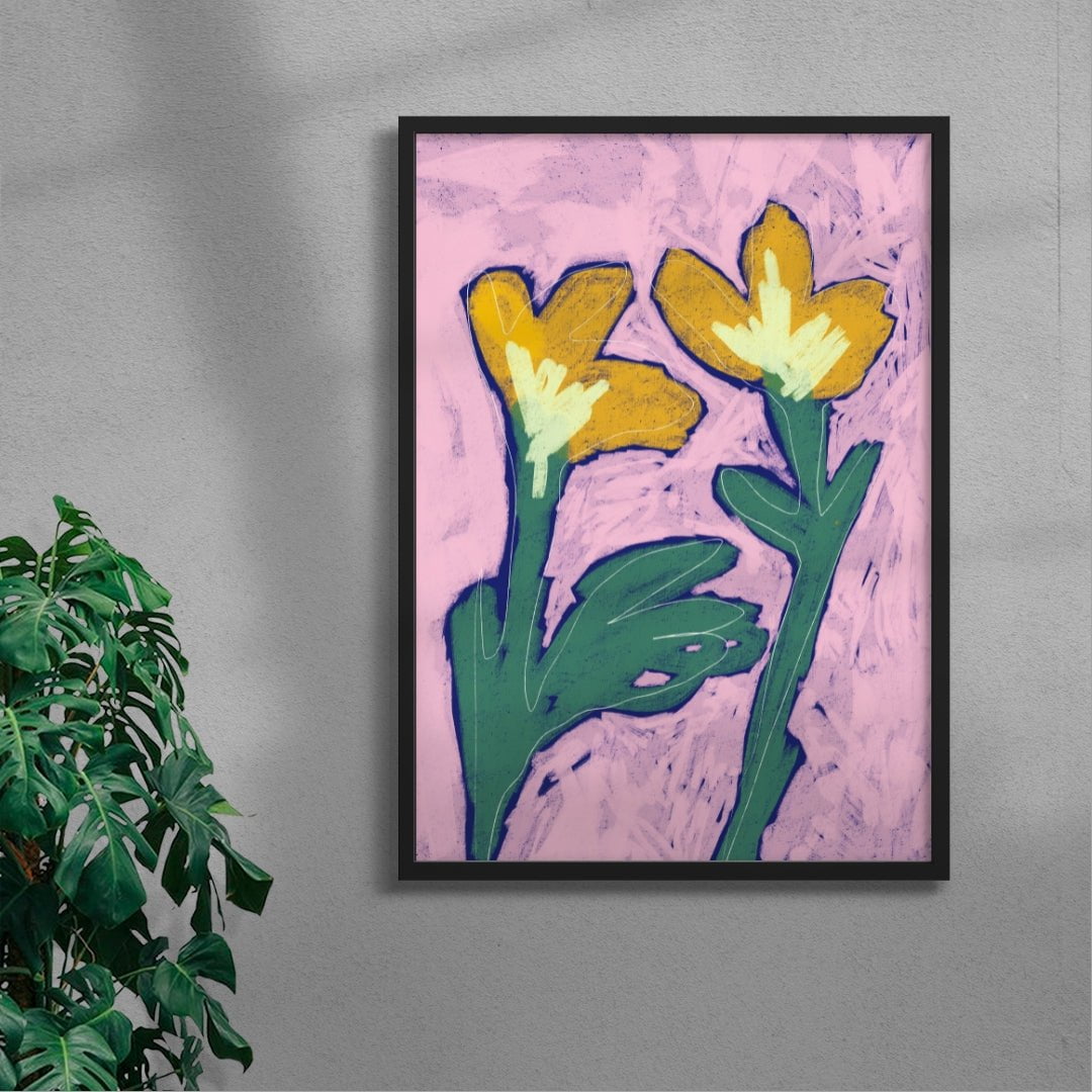 Bloomin Lovely contemporary wall art print by Laurie Campbell - sold by DROOL
