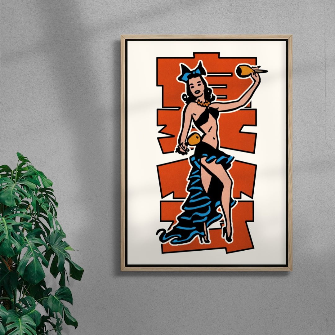 Fiesta contemporary wall art print by Othman Zougam - sold by DROOL