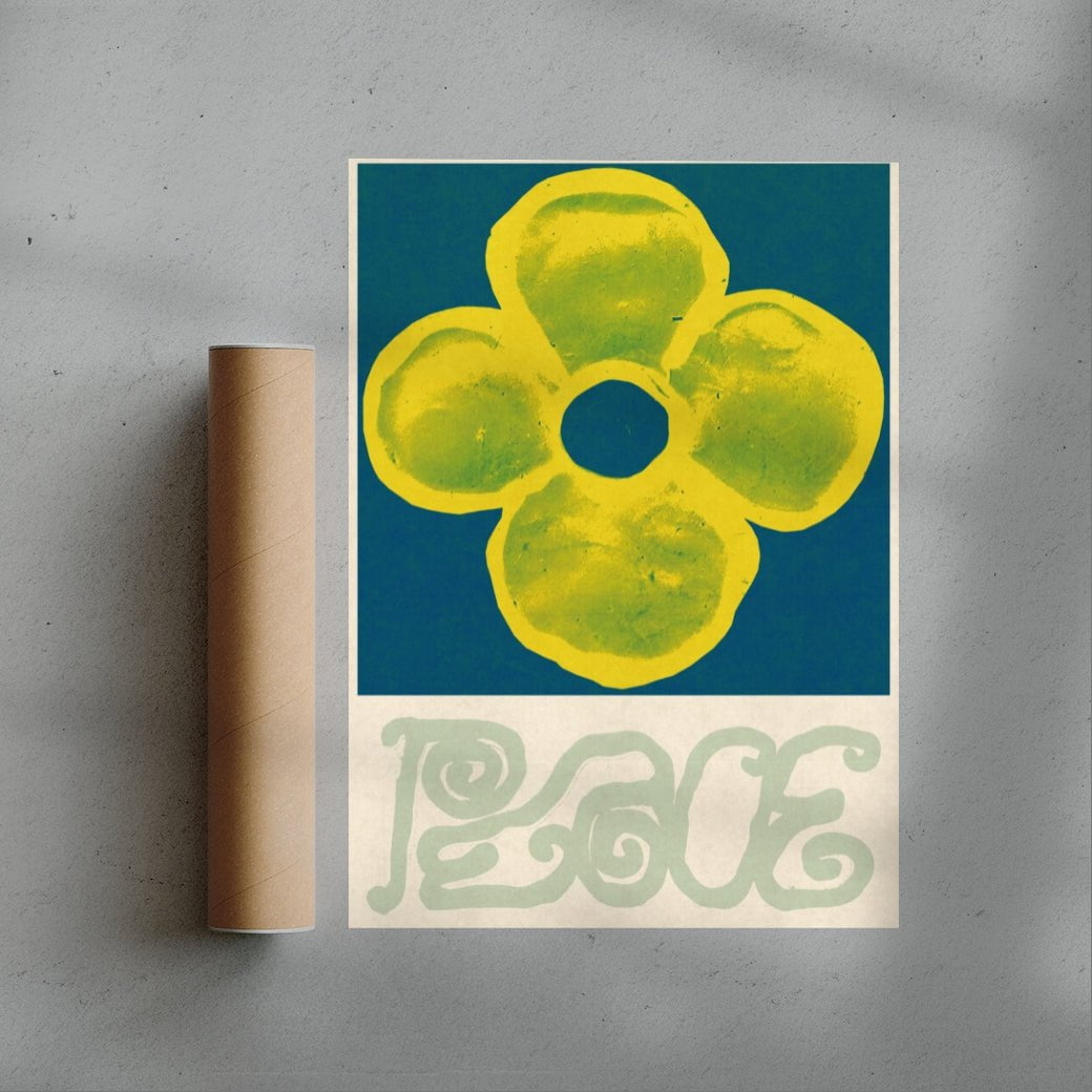 PEACE contemporary wall art print by Imo Sinclair - sold by DROOL