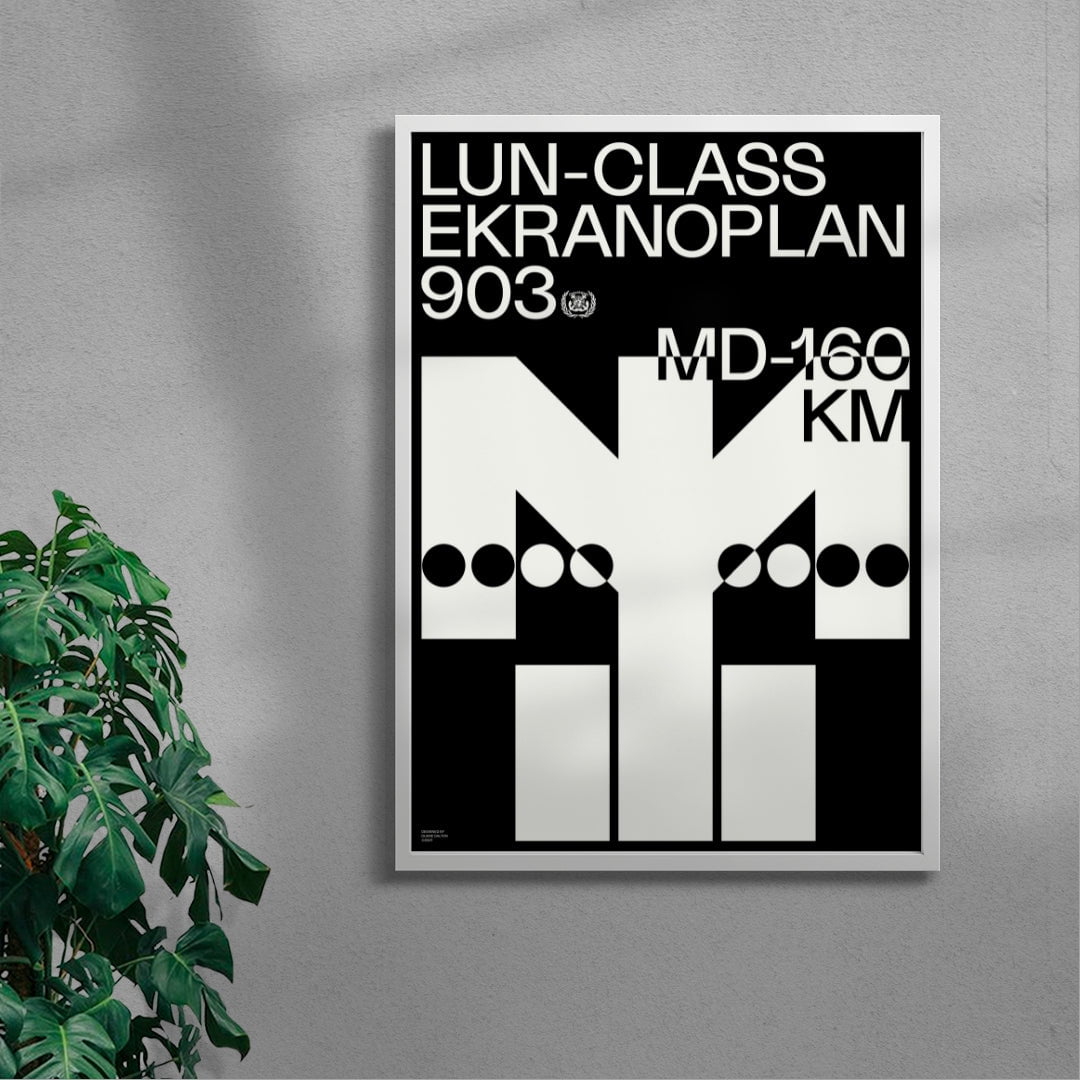 Ekranoplan contemporary wall art print by Duane Dalton - sold by DROOL