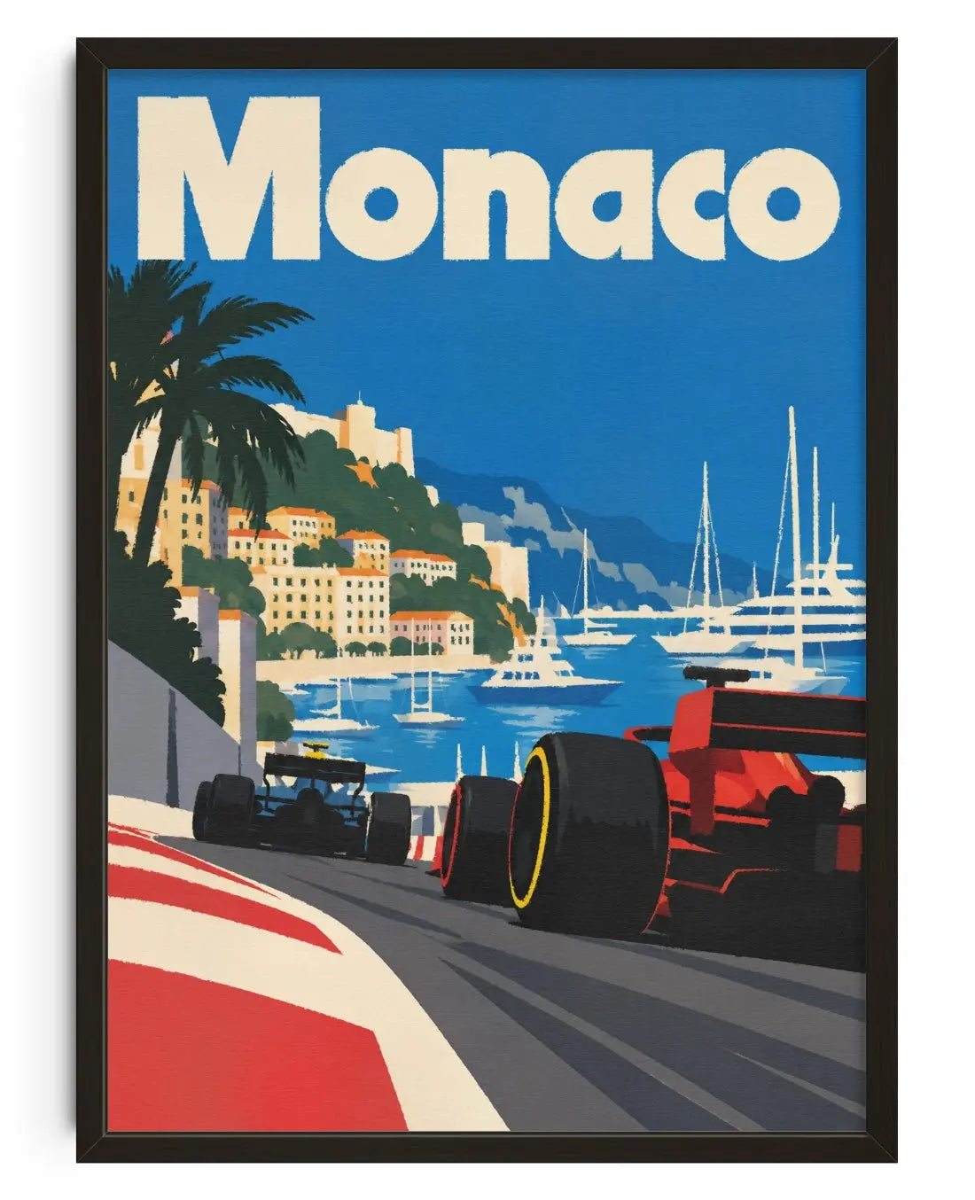 Monaco contemporary art print by Xela - sold by DROOL