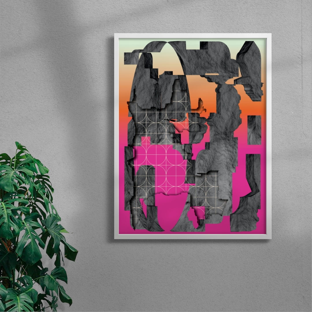 Worldbuilding contemporary wall art print by Klara Troost - sold by DROOL