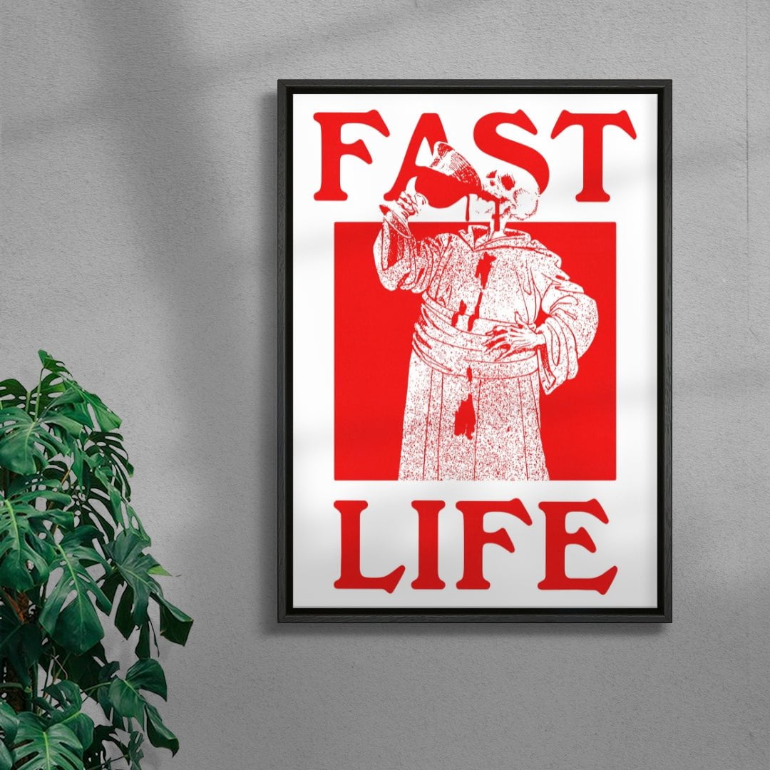 Fast Life contemporary wall art print by Utsav Verma - sold by DROOL