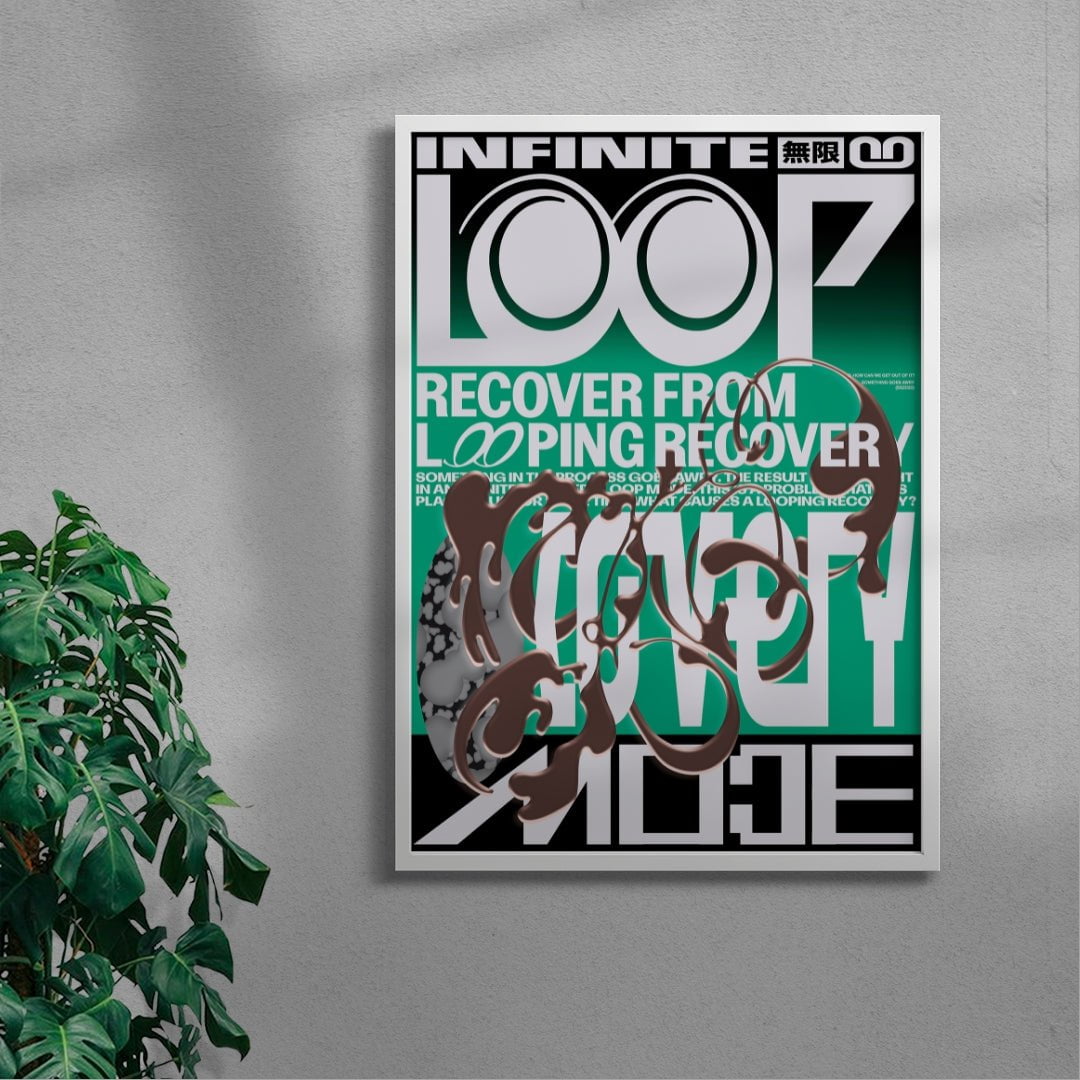 Looping Recovery I contemporary wall art print by Hui Hwang - sold by DROOL