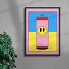 Happy can of beer contemporary wall art print by Petra - sold by DROOL