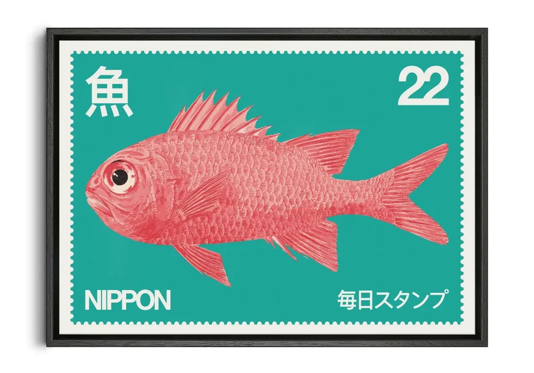 Pink Fish contemporary canvas print by George Kempster - sold by DROOL
