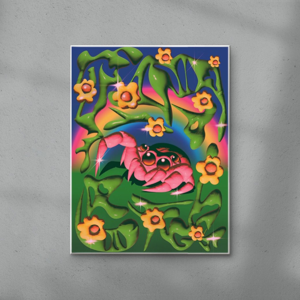 Mr. Spider contemporary wall art print by Paulina Almira - sold by DROOL