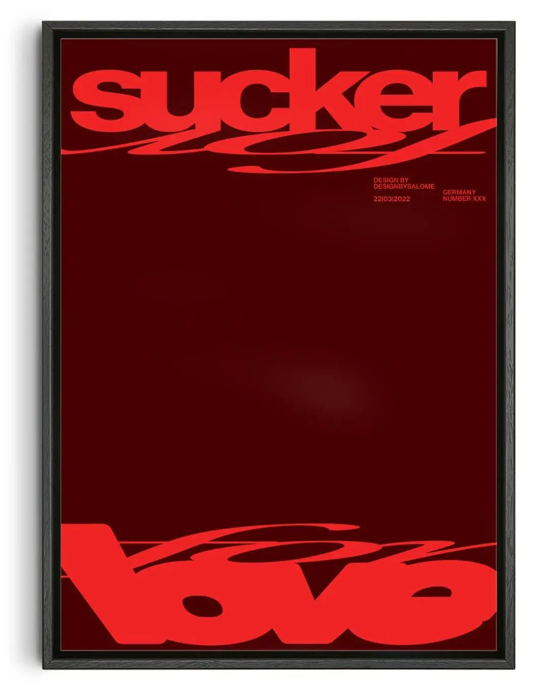 Sucker For Love Red contemporary wall art print by Salome Frenzel - sold by DROOL